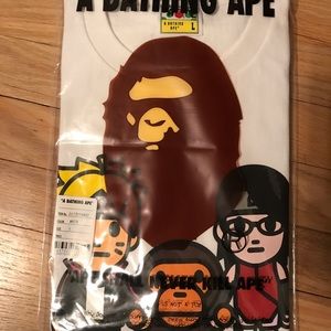 Bape Boruto x Baby Milo #2 White Tee Size L